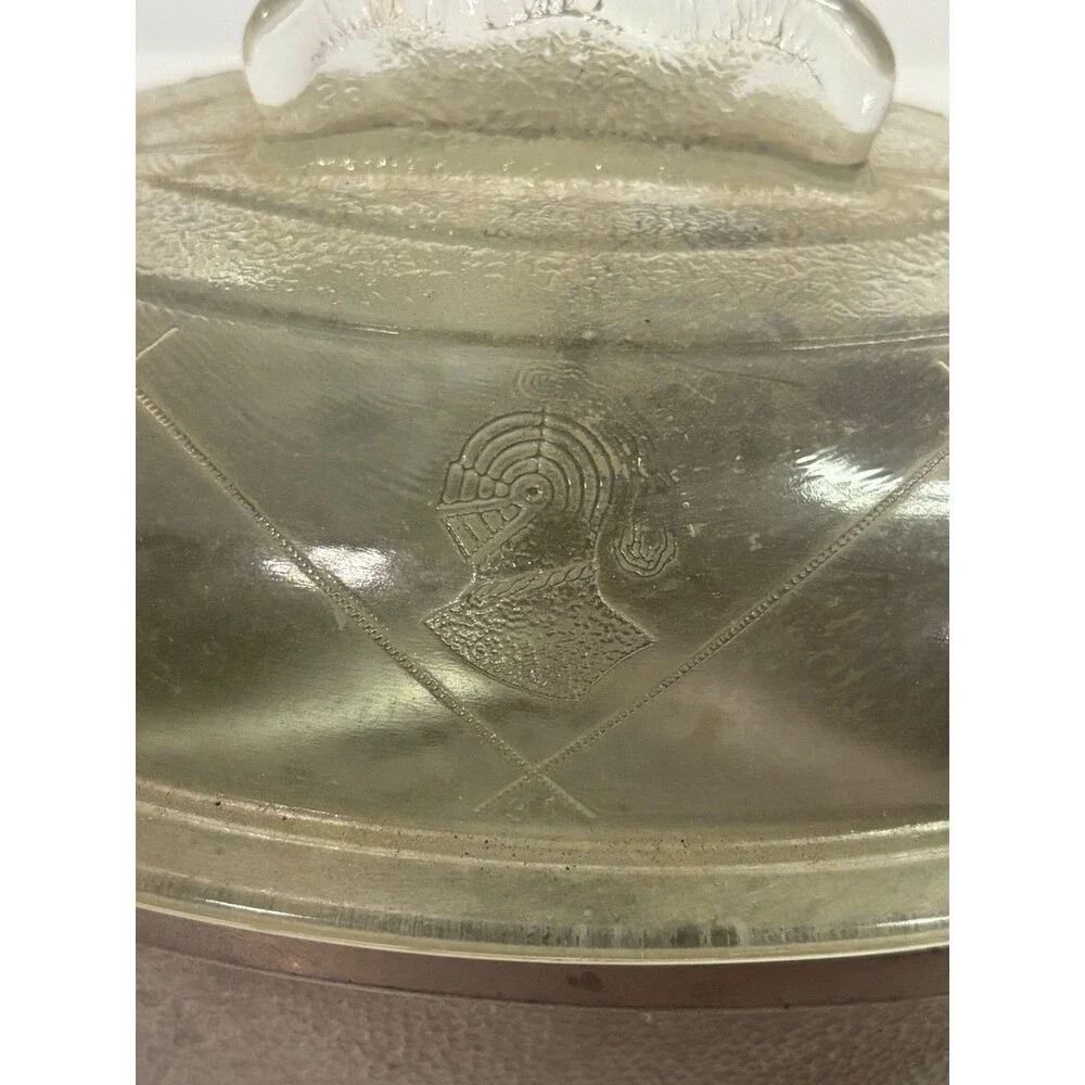 Guardian Service Triangular Casserole Pot Forged Aluminum Heart Shape Glass Lid